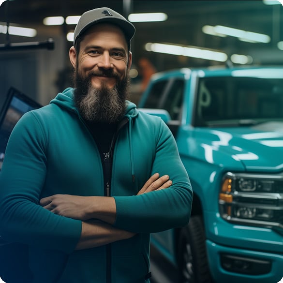 124_Auto-mechanic-stood-in-front-of-car-in-bodyshop_585x585